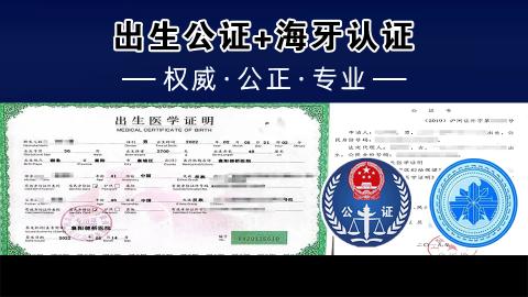 出生公证+海牙认证